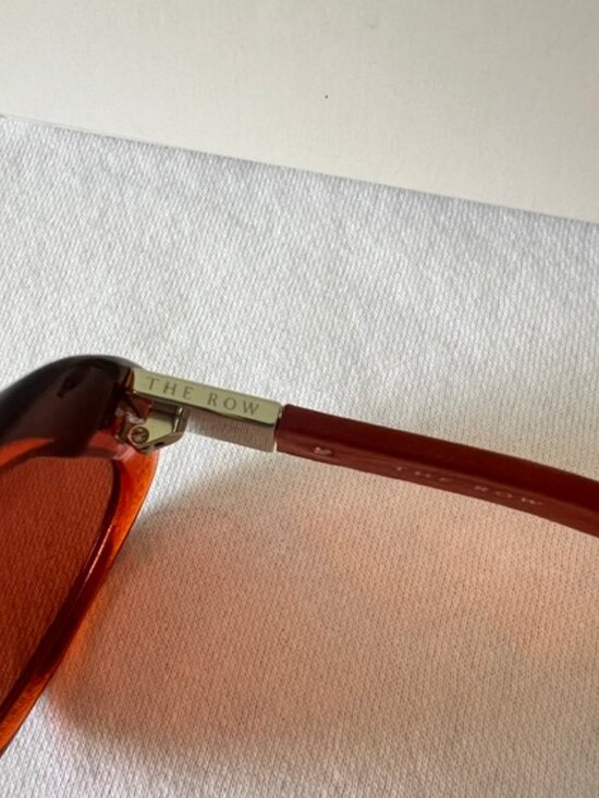 Linda Farrow X The Row 46C3 Womens Sunglasses Terracotta Red